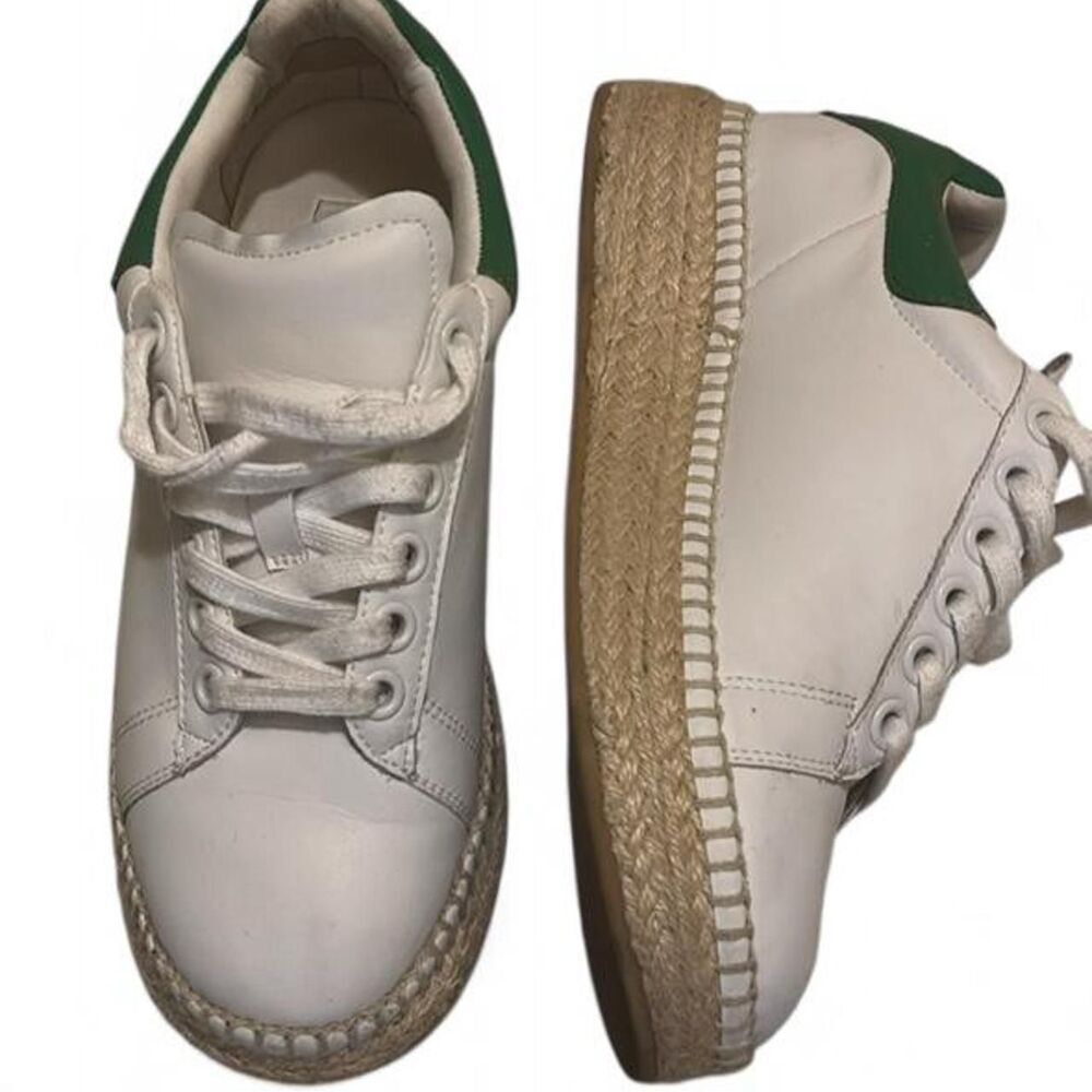 Steve-madden Women's White Trainers leather upper size 9.5 M